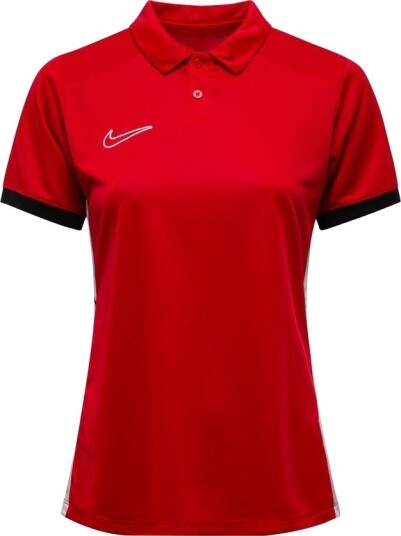 Nike Polo Dri FIT Academy 25 Rød/Svart/Hvit Kvinner størrelse Medium