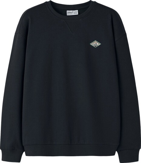 Name It Nkmolan Ls Rlx Sweat Bru Box BLACK 134 140
