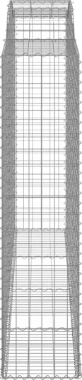 vidaXL Gabionkurver buede 12 stk 300x50x200/220 cm galvanisert jern