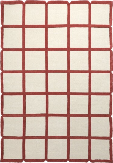 Ullteppe Syl Hand Tufted Wool Premium rød/hvit Størrelse: 240 x 340 cm