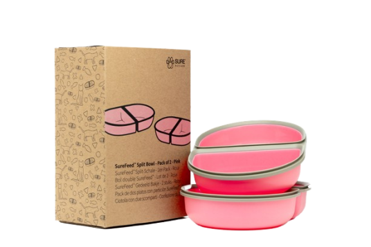 Ekstra Matskål Rosa Split 2 Pk Katt Matplassen Matskål Og Vannskål Til Katt Surefeed