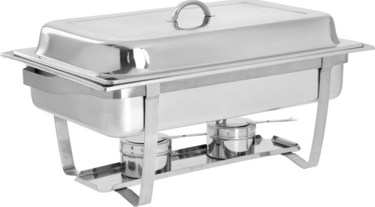 PULSIVA Chafing dish Basic; GN 1/1, 9 l, 56x36.1x28 cm (BxDxH); Sølvfarge; Rektangulær