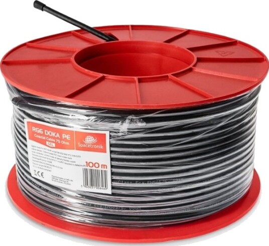 Rg6-Kabel Spacetronik Doka Pe 4K Trishield 100 M