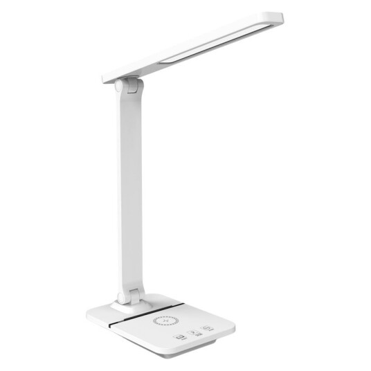 Lippa LED skrivebordslampe med tr??dl??s lading 390lm hvit