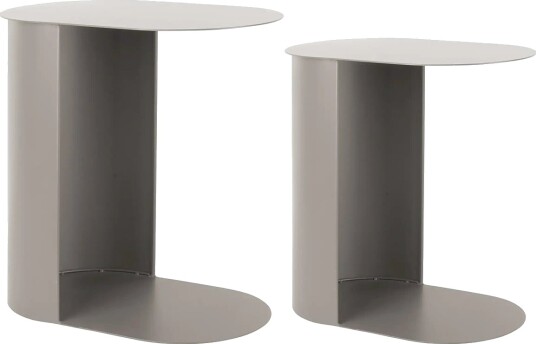 Leitmotiv Side Table Set Riqueza Oval Grey H48CM Leitmotiv Side Table Set Riqueza Oval Grey H48CM