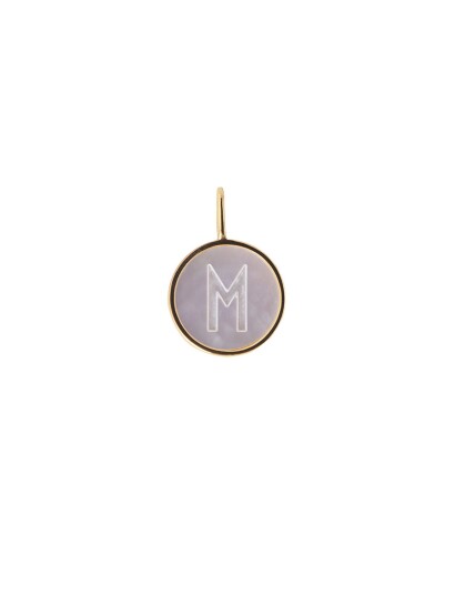 Design Letters Pearl Charm Gold A-Z - Gold - ONE SIZE Design Letters Pearl Charm Gold A-Z - Gold - ONE SIZE