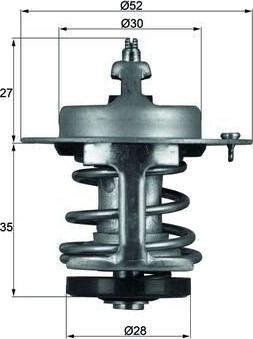 Termostat MAHLE ORIGINAL TX 69 79