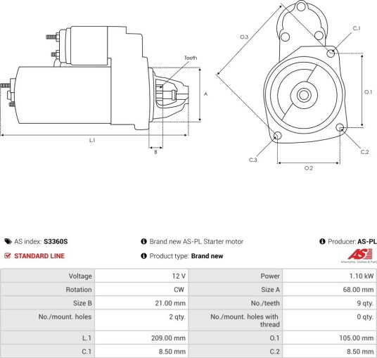 AS-PL S3360S Starter