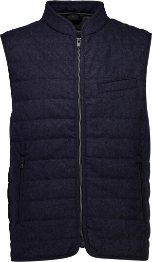 Lindbergh Black Light Padded Zip Through Vest Navy XL