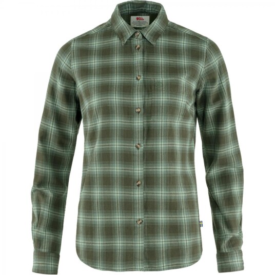 Fjellreven  ÖVik Flannel Shirt W Dame, 662-614 Deep Forest-Patina Green, L