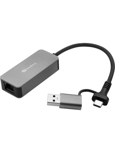 Sandberg USB C to 2.5G Ethernet Adapter 136 68 Sandberg USB C to 2.5G Ethernet Adapter 136 68