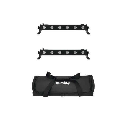 EuroLite Set 2x Led Bar-6 Qcl Rgba & Soft Bag