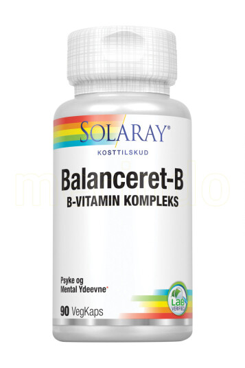 Solaray Balanceret-B Vitamin B 90 Kapsler Solaray Balanceret-B Vitamin B 90 Kapsler