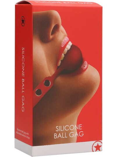 Shots Toys - Ouch! Ouch!: Silicone Ball Gag, rød