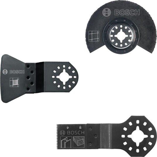 Bosch 3 Deler Flissett for Multiverktøy - Sagblader for Metall og Tre - Starlock