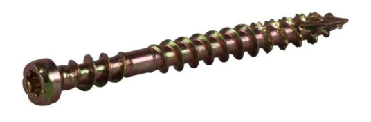 ESSVE 3,9 mm TX10 Sokkelskrue 42 mm Gulkrom 400-pakning for Listverk og Gulv