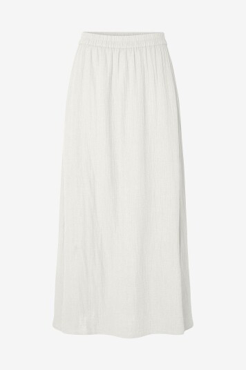 pieces Maxi skjørt pcSastina HW Maxi Slit Skirt Wvn Hvit
