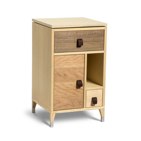 Mavis Abisko Bedside Table Short Legs Veneer