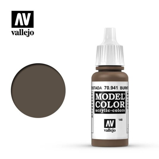 Vallejo 70.941 Burnt Umber 17ml Farge til Modellbygging