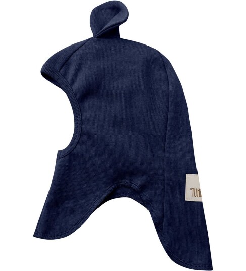 Huttelihut balaclava ears cotton rib – navy blazer 3 6m