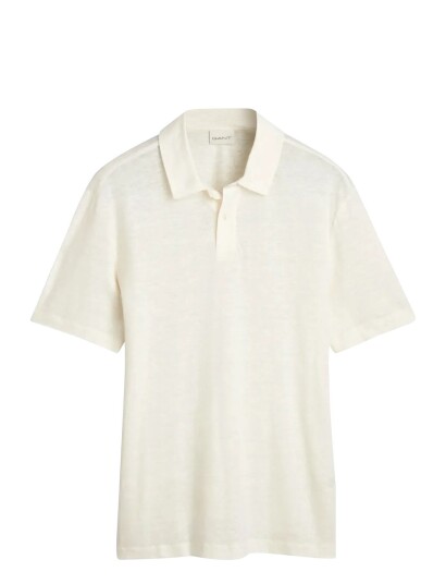 GANT Linen Ss Polo Cream XXXL GANT Linen Ss Polo Cream XXXL