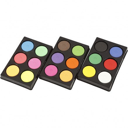 Colortime Vannfarge dia 44 mm H: 16 mm suppl farger neonfarger primærfarger 1 sett