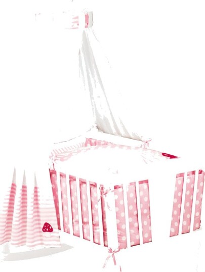 Pinolino Baby Sengetøysett til Sprinkelseng - 4 deler - Rosa Pinolino Baby Sengetøysett til Sprinkelseng - 4 deler - Rosa