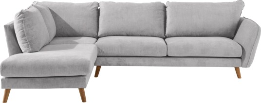 Trend Lyx Sjeselongsofa Venstre Lysegrå/Eik