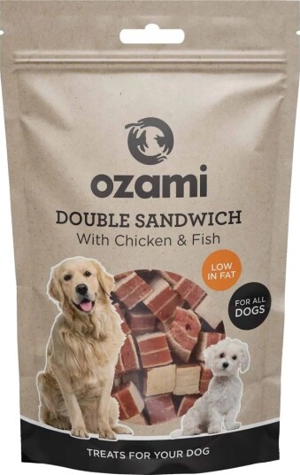 Ozami 100 g Double Sandwich Kylling Hundegodbiter Ozami 100 g Double Sandwich Kylling Hundegodbiter