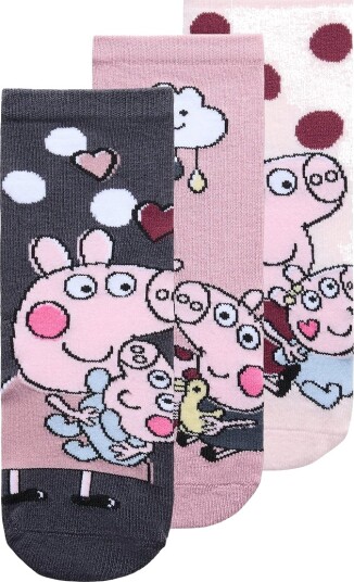 Name It Sokker 3 pack Peppa Pig NmfAmusa Ombre Blue/Lil Name It 28/30 Sokker Grå Lilla Rosa Svart