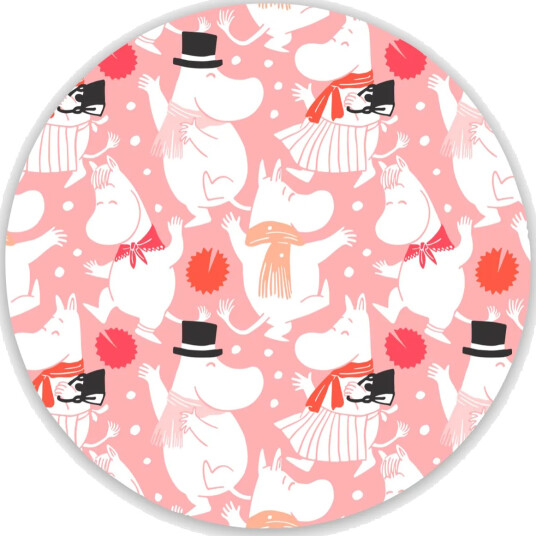 Opto Design Moomin Celebration gryteunderlag Ø21 cm Hvit rosa