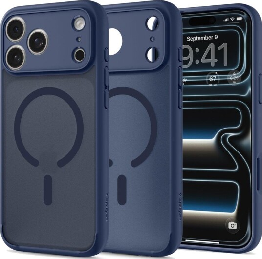 Spigen Ultra Hybrid MagSafe Deksel Frost Deep Blue til iPhone 17 Pro Max / 18 Pro Max Spigen Ultra Hybrid MagSafe Deksel Frost Deep Blue til iPhone 17 Pro Max / 18 Pro Max