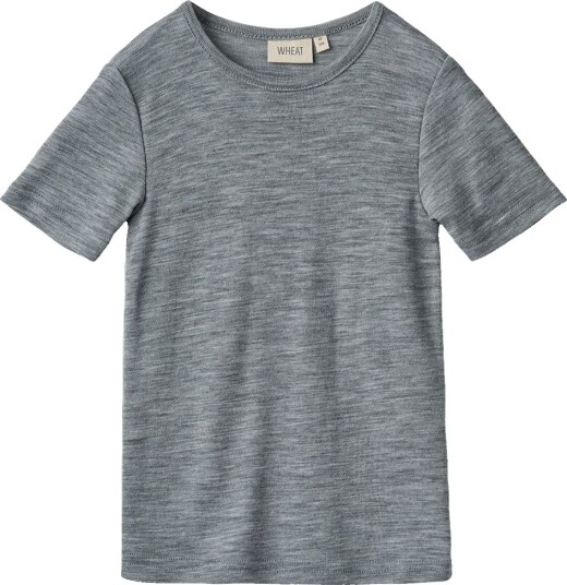 Wheat T skjorte Ull Seo Melange Grey Wheat 6 år 116 T skjorte Grå