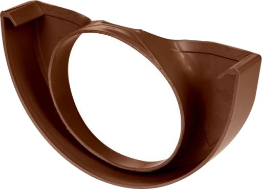 Plastmo endefeste 12" med Ø90mm hull, brun