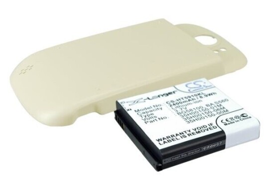 ZTE PG59100 batteri (2400 mAh 3.7 V, Kremhvit)