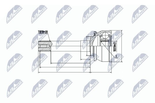 Nty Drivknute drivaksel NTY NPZ MS 016