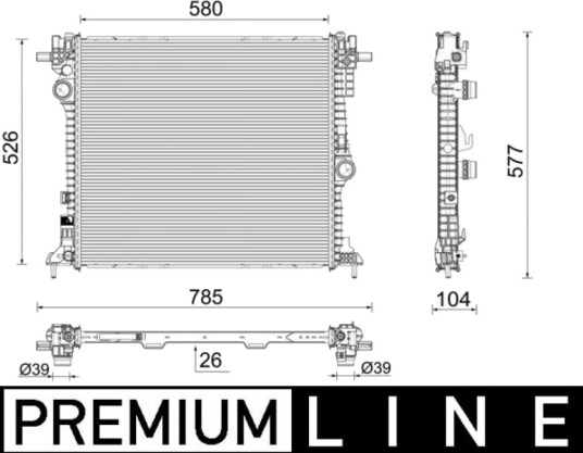 Radiator MAHLE ORIGINAL CR 2587 000P