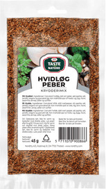 Taste of Nature Hvit Løk pepper  45 g.