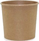 Papbæger 750 Ml 26 Oz Rund Soup To Go Ø118 X H110mm Pap Pe Belagt Brun,500 Stk/Krt