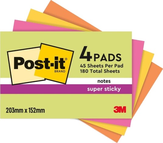 Post It SuperS 149x200mm Rio 4
