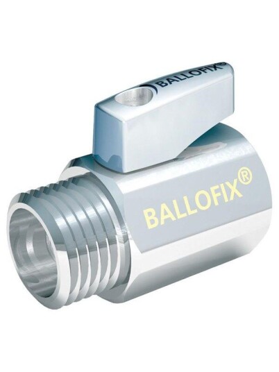 Broen Ballofix 1/2" Kuglehane med Forkromet Håndtak