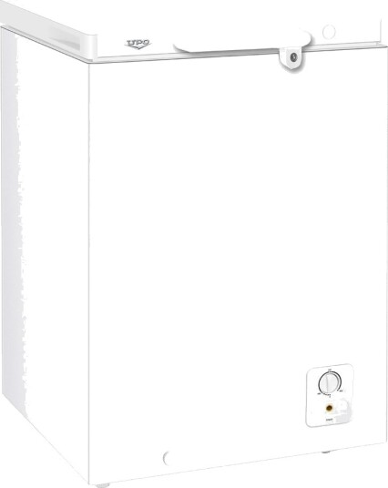 UPO USP100EV fryseboks 97 liter / frittstående boksfryser med trådkurv / stillegående fryser