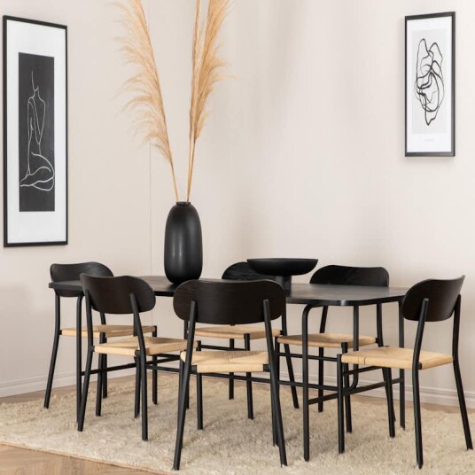 Spisegruppe Venture Home Uno med 6stk Polly Stoler