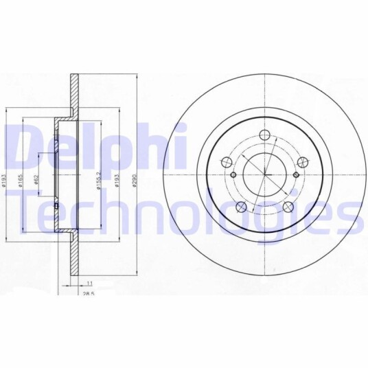 Bremseskive DELPHI BG4200C