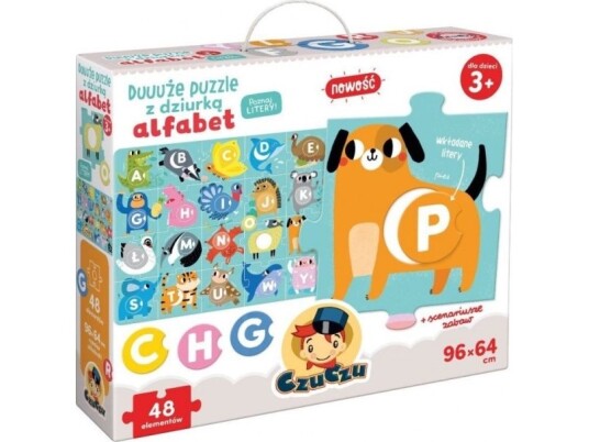 Bright Junior Media Duże Puzzle Z Dziurką Alfabet Bright Junior Media Duże Puzzle Z Dziurką Alfabet