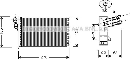 Varmeapparat register PRASCO VN6173 Varmeapparat register PRASCO VN6173
