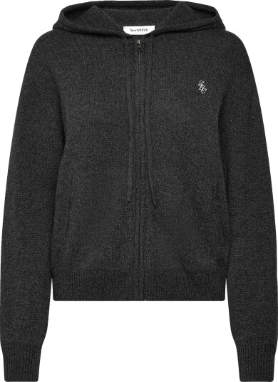 Sporty & Rich Src Cashmere Zip Hoodie Grey S Sporty & Rich Src Cashmere Zip Hoodie Grey S