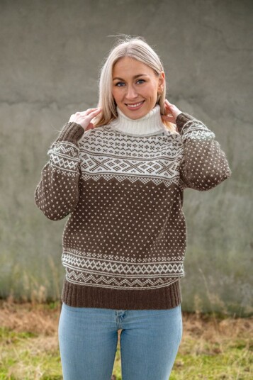 SETESDAL genser unisex brunmelert SETESDAL genser unisex brunmelert