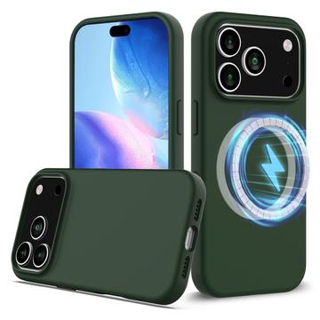 iPhone 17 Pro Liquid Silikondeksel MagSafe kompatibel Mørkegrønn