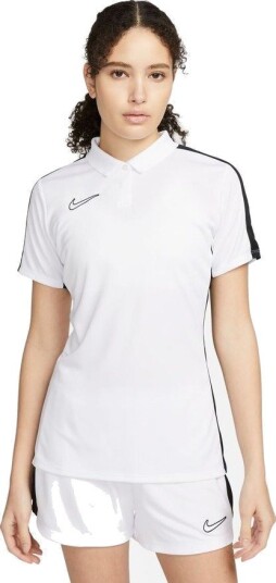 Nike Polo Dri fit Academy 23   Hvit/svart Kvinner størrelse X Small